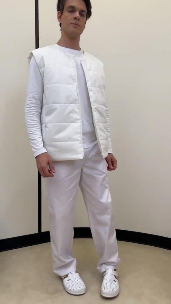 Жилет ЭЙЧ ЛАЙН утепленный мужской белый